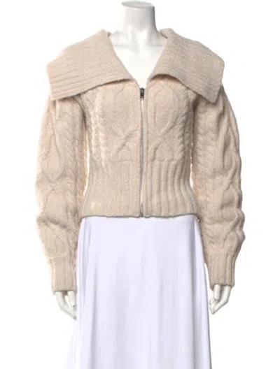 Pre-owned Tularosa Open Front Sweater In Neutral