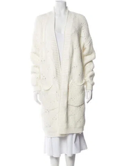 Pre-owned Tularosa Open Front Sweater In Neutrals