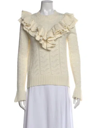 Pre-owned Tularosa Patterned Crew Neck Sweater In Neutral