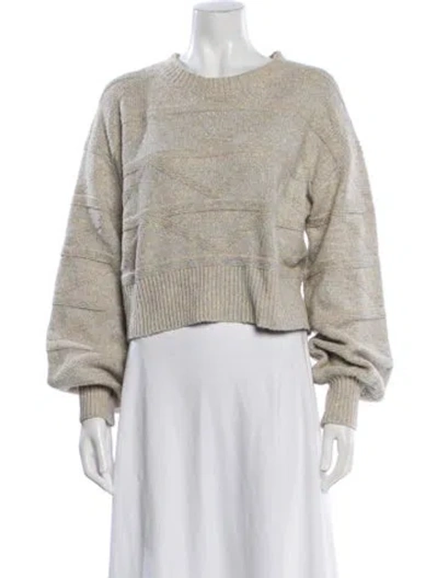 Pre-owned Tularosa Patterned Crew Neck Sweater In Neutral