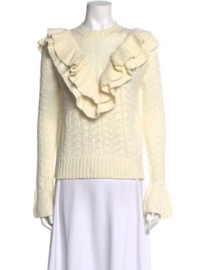 Pre-owned Tularosa Patterned Crew Neck Sweater In Neutrals