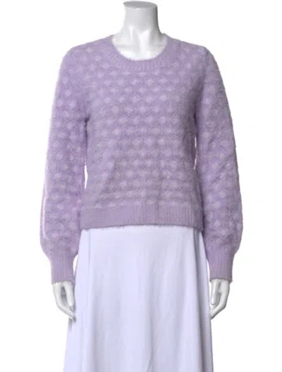 Pre-owned Tularosa Patterned Crew Neck Sweater In Purple