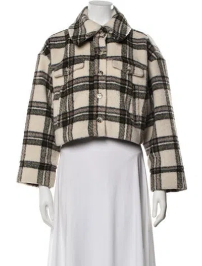 Pre-owned Tularosa Plaid Print Jacket In Neutrals