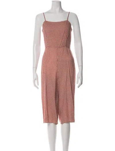 Pre-owned Tularosa Plaid Print Midi Length Dress In Multi
