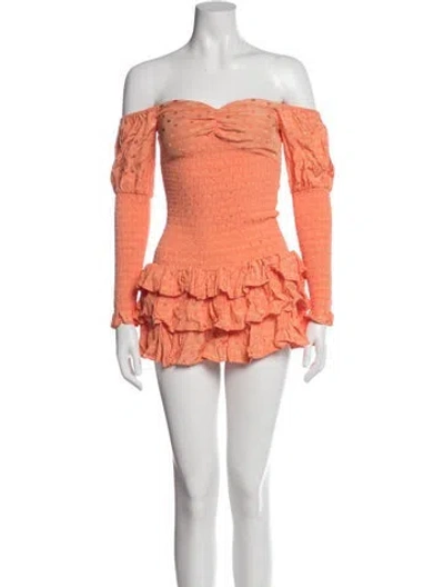 Pre-owned Tularosa Polka Dot Print Mini Dress In Pink