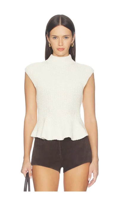 Tularosa Prina Peplum Sweater In Ivory
