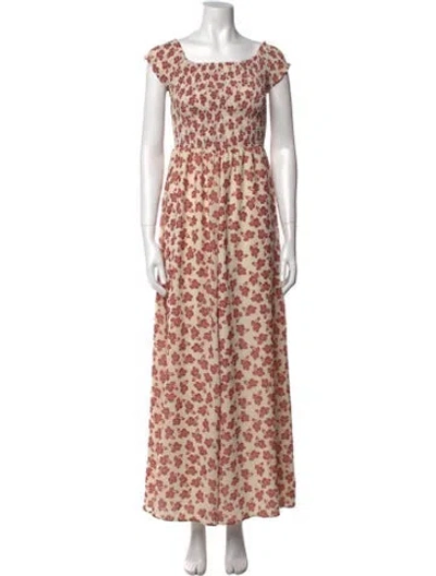 Pre-owned Tularosa Printed Long Dress In Multi