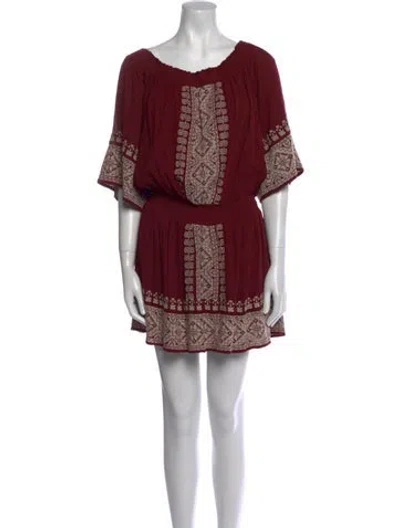 Pre-owned Tularosa Printed Mini Dress In Red
