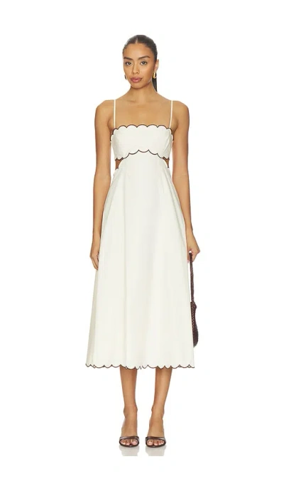 Tularosa Samara Midi Dress In White