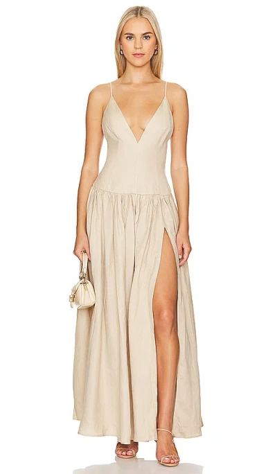 Tularosa Saylor X Ella Rose Maxi Dress In Cappuccino Brown