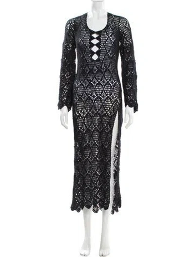 Pre-owned Tularosa Scoop Neck Long Dress In Gray