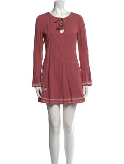 Pre-owned Tularosa Scoop Neck Mini Dress In Pink