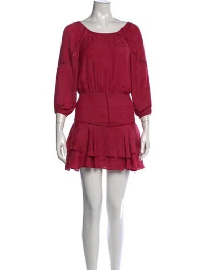 Pre-owned Tularosa Scoop Neck Mini Dress In Pink
