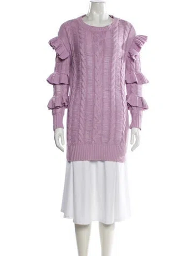 Pre-owned Tularosa Scoop Neck Sweater In Purple