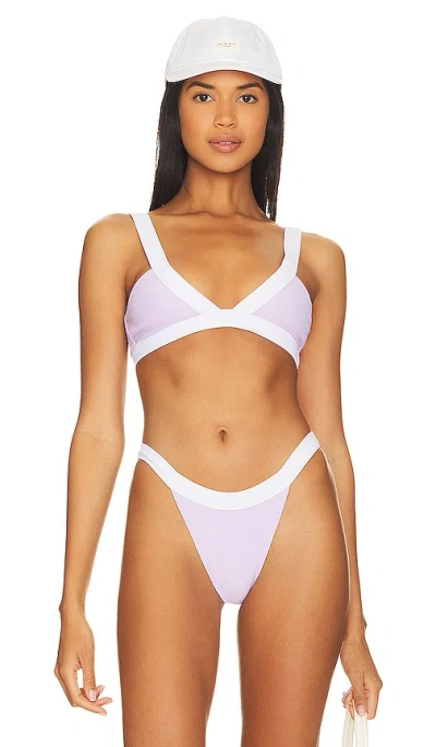 Tularosa Shore Top In Orchid & White