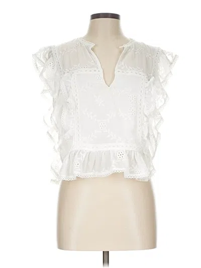 Pre-owned Tularosa Sleeveless Blouse In White