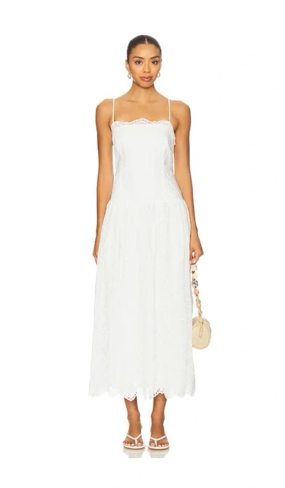 Tularosa Sofiya Midi Dress In White