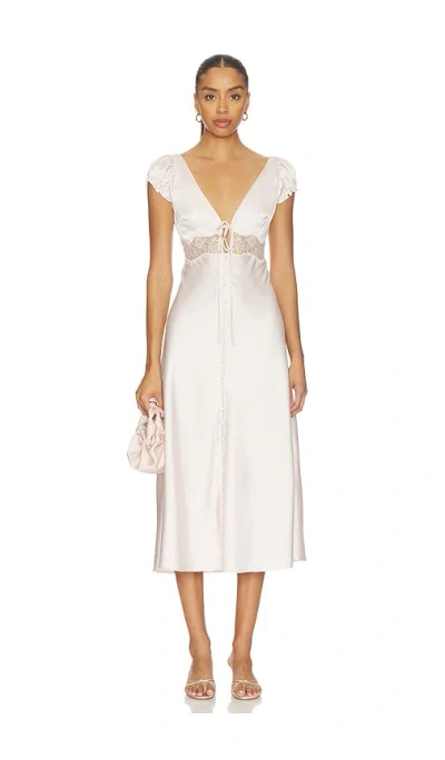 Tularosa Sophia Midi Dress In White