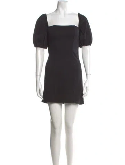 Pre-owned Tularosa Square Neckline Mini Dress In Black