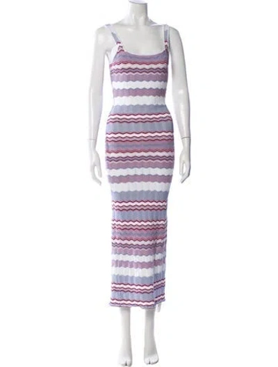Pre-owned Tularosa Striped Long Dress In Multi