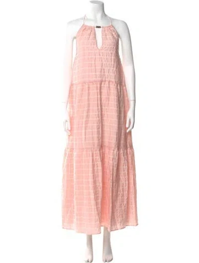 Pre-owned Tularosa Striped Long Dress In Pink