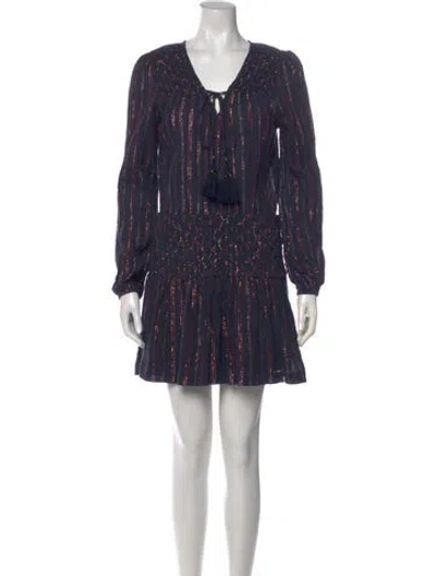 Pre-owned Tularosa Striped Mini Dress In Blue