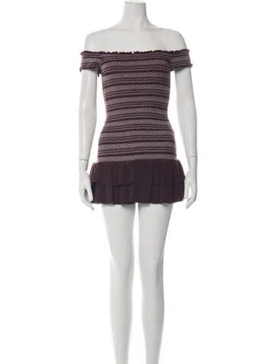 Pre-owned Tularosa Striped Mini Dress In Multicolor