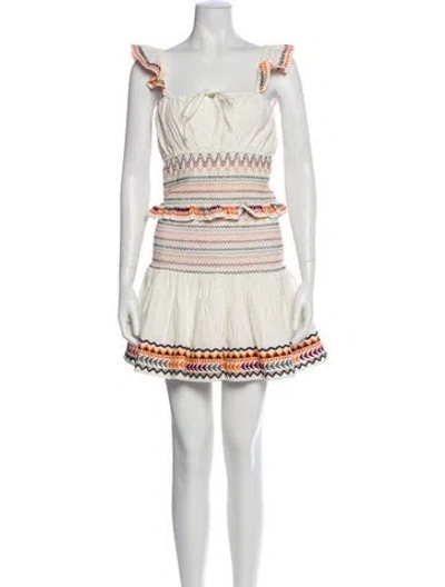 Pre-owned Tularosa Striped Mini Dress In Neutral