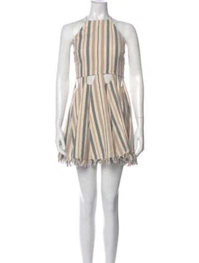 Pre-owned Tularosa Striped Mini Dress In Pink