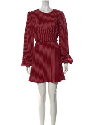 Pre-owned Tularosa Striped Mini Dress In Red