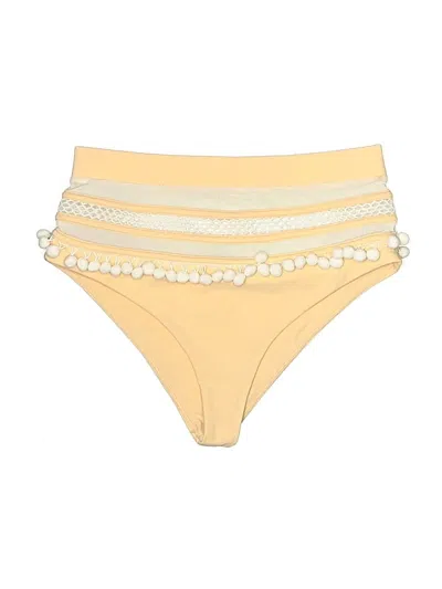 Pre-owned Tularosa Swimsuit Bottoms In Gold