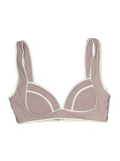 Pre-owned Tularosa Swimsuit Top Gray Swimwear