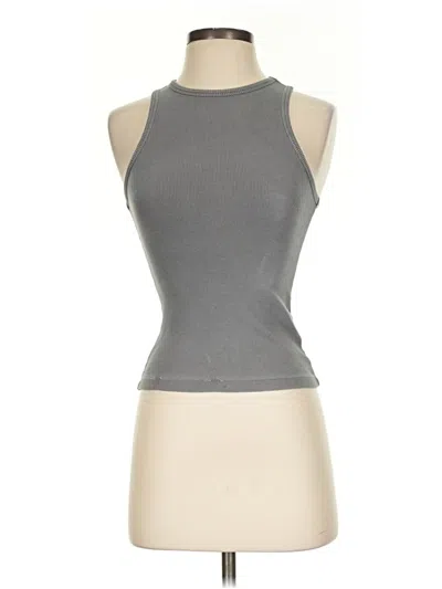 Pre-owned Tularosa Tank Top Gray Halter Neckline Tops