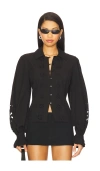 Tularosa Tess Button Up Shirt In Black