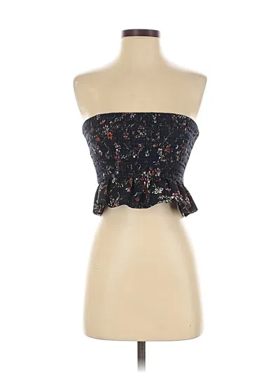 Pre-owned Tularosa Tube Top Blue Strapless Neckline Tops