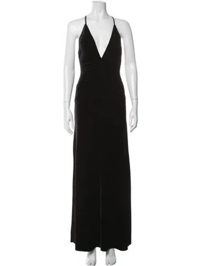 Pre-owned Tularosa V-neck Long Dress W/ Tags In Black