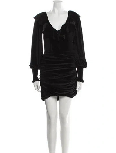 Pre-owned Tularosa V-neck Mini Dress In Black
