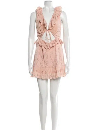Pre-owned Tularosa V-neck Mini Dress In Pink