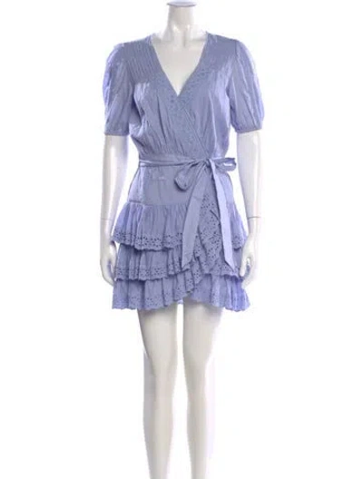 Pre-owned Tularosa V-neck Mini Dress In Purple