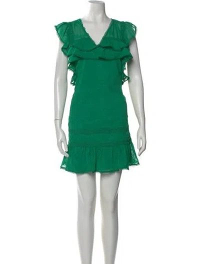 Pre-owned Tularosa V-neck Mini Dress W/ Tags In Green
