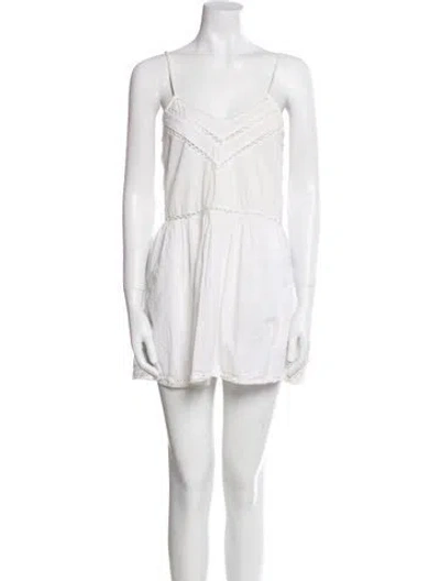 Pre-owned Tularosa V-neck Mini Dress In White