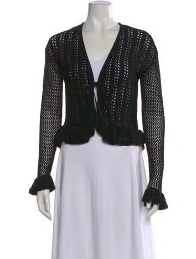 Pre-owned Tularosa V-neck Sweater In Black