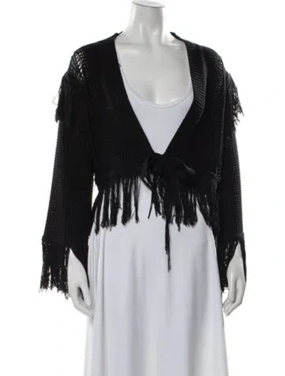 Pre-owned Tularosa V-neck Sweater In Black