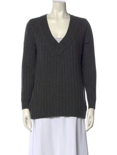Pre-owned Tularosa V-neck Sweater In Gray