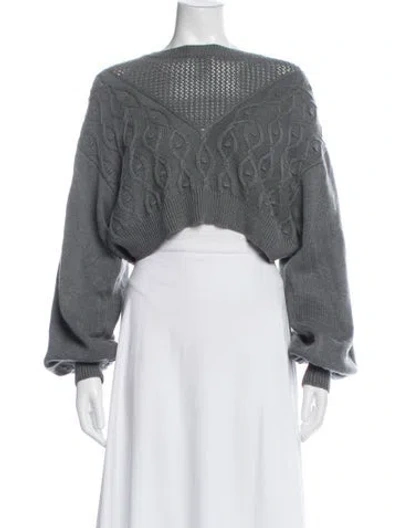 Pre-owned Tularosa V-neck Sweater In Gray