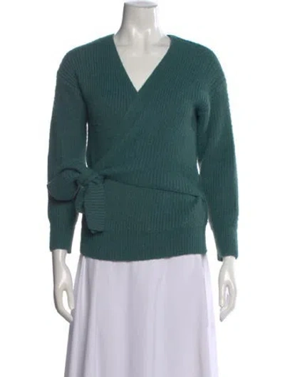 Pre-owned Tularosa V-neck Sweater In Green