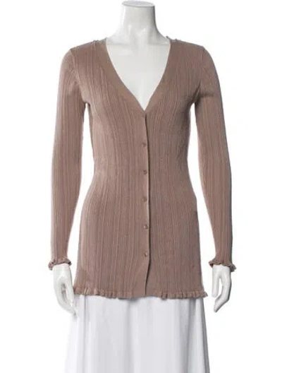 Pre-owned Tularosa V-neck Sweater In Neutral