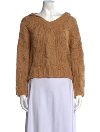 Pre-owned Tularosa V-neck Sweater In Neutrals