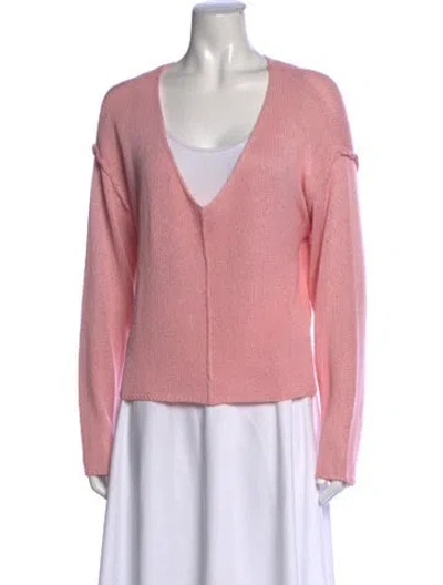 Pre-owned Tularosa V-neck Sweater In Pink