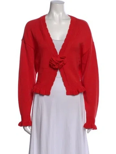 Pre-owned Tularosa V-neck Sweater W/ Tags In Red